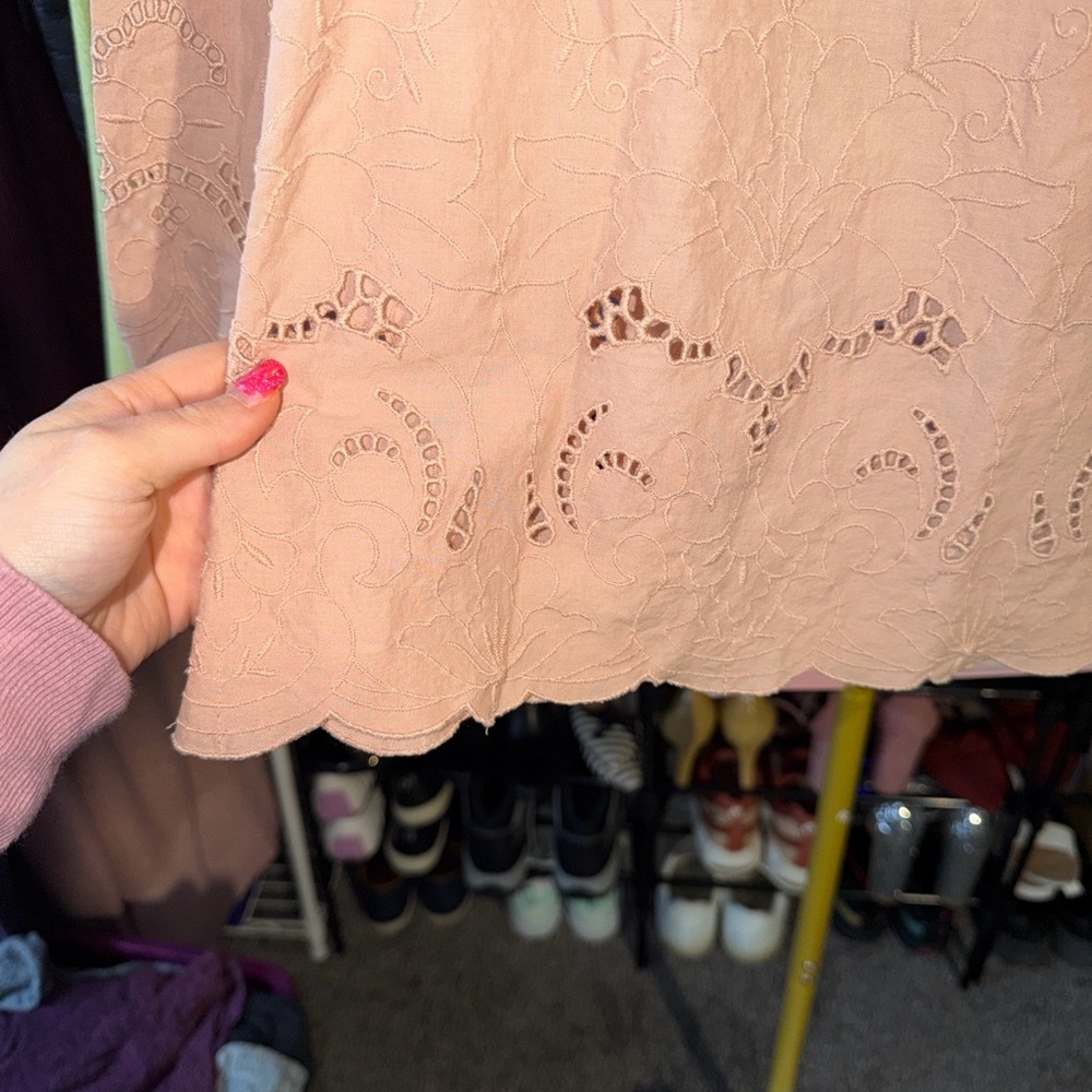 Primark Blush Pink Lade ruffle atop size xs - Picture 5 of 6